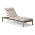 Gartenliege 200 x 70 x 85 cm Beige Metall und Textil - verstellbare Sonnenliege