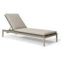 Gartenliege 200 x 70 x 85 cm aus Aluminium und Polyrattan in Beige mit verstellbarer Rückenlehne