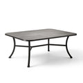 Gartentisch 150 x 90 x 74 cm Metall Schwarz rechteckig für Terrasse