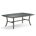 Gartentisch 152 x 91 x 74 cm Metall Schwarz rechteckig moderner Lamellentisch