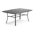 Gartentisch 150 x 90 x 74 cm Kunststoff und Stahlgestell Anthrazit mit Schirmloch